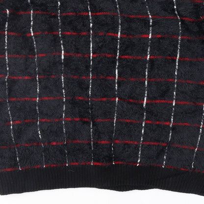 Preloved Marks and Spencer Womens Black Check  Pullover Jumper Size 10 - Label