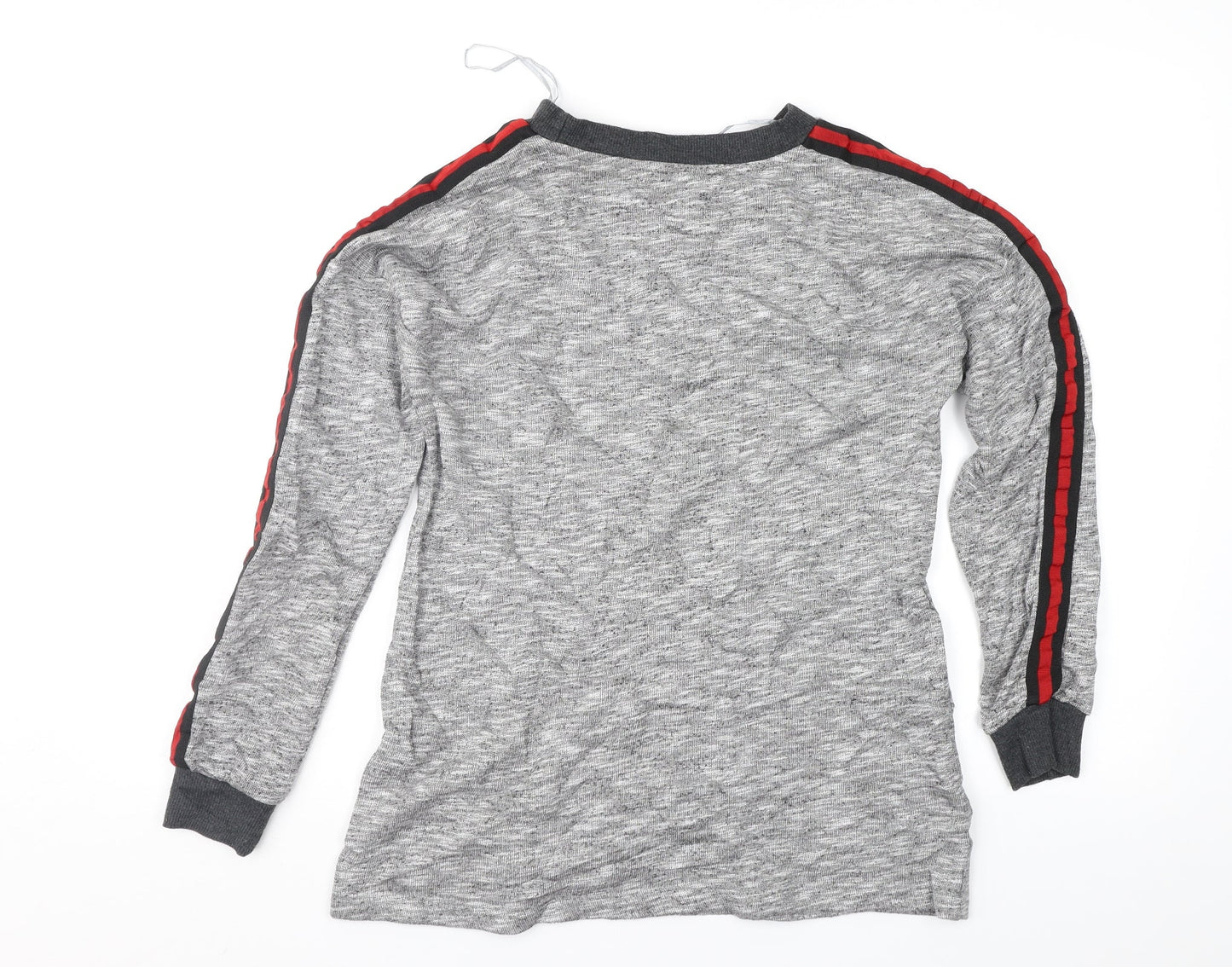 Peacocks Womens Grey Geometric  Pullover Jumper Size 10