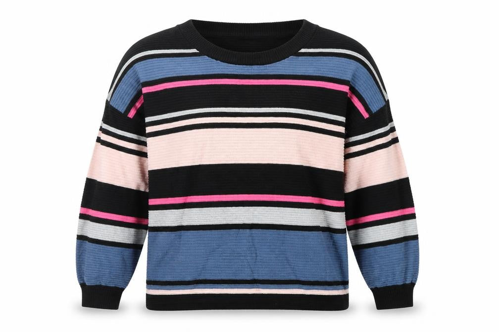 Divided Womens Multicoloured Striped  Pullover Jumper Size M