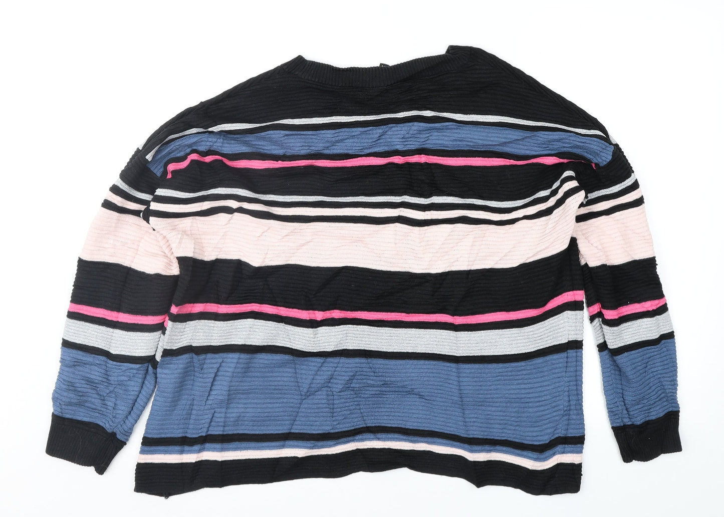 Divided Womens Multicoloured Striped  Pullover Jumper Size M