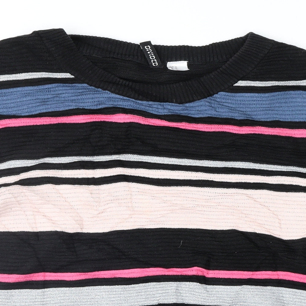 Divided Womens Multicoloured Striped  Pullover Jumper Size M