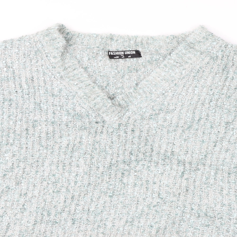 Fashion Union Womens Green   Pullover Jumper Size 8