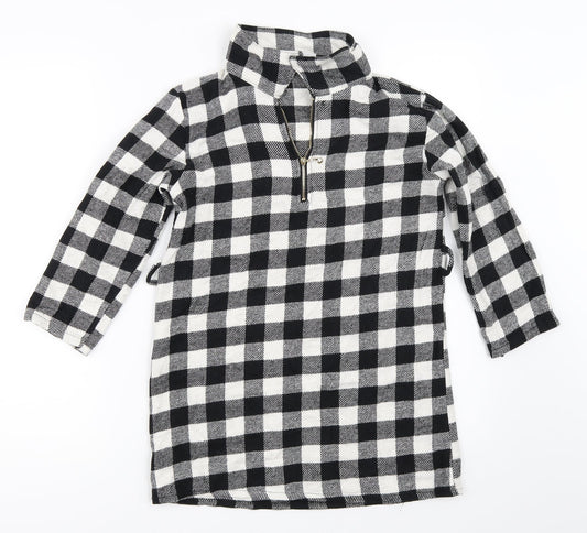 Mini Me Girls Black Check  Shift  Size 9-10 Years