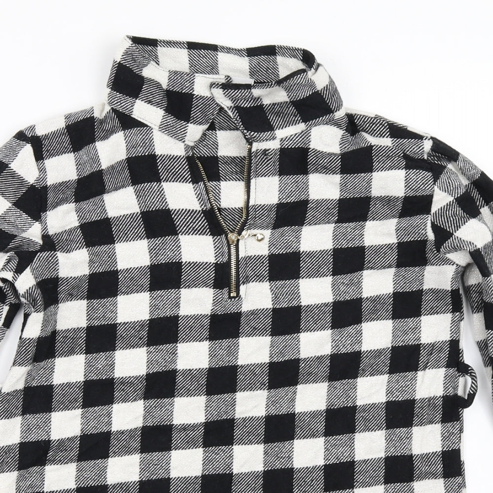 Mini Me Girls Black Check  Shift  Size 9-10 Years