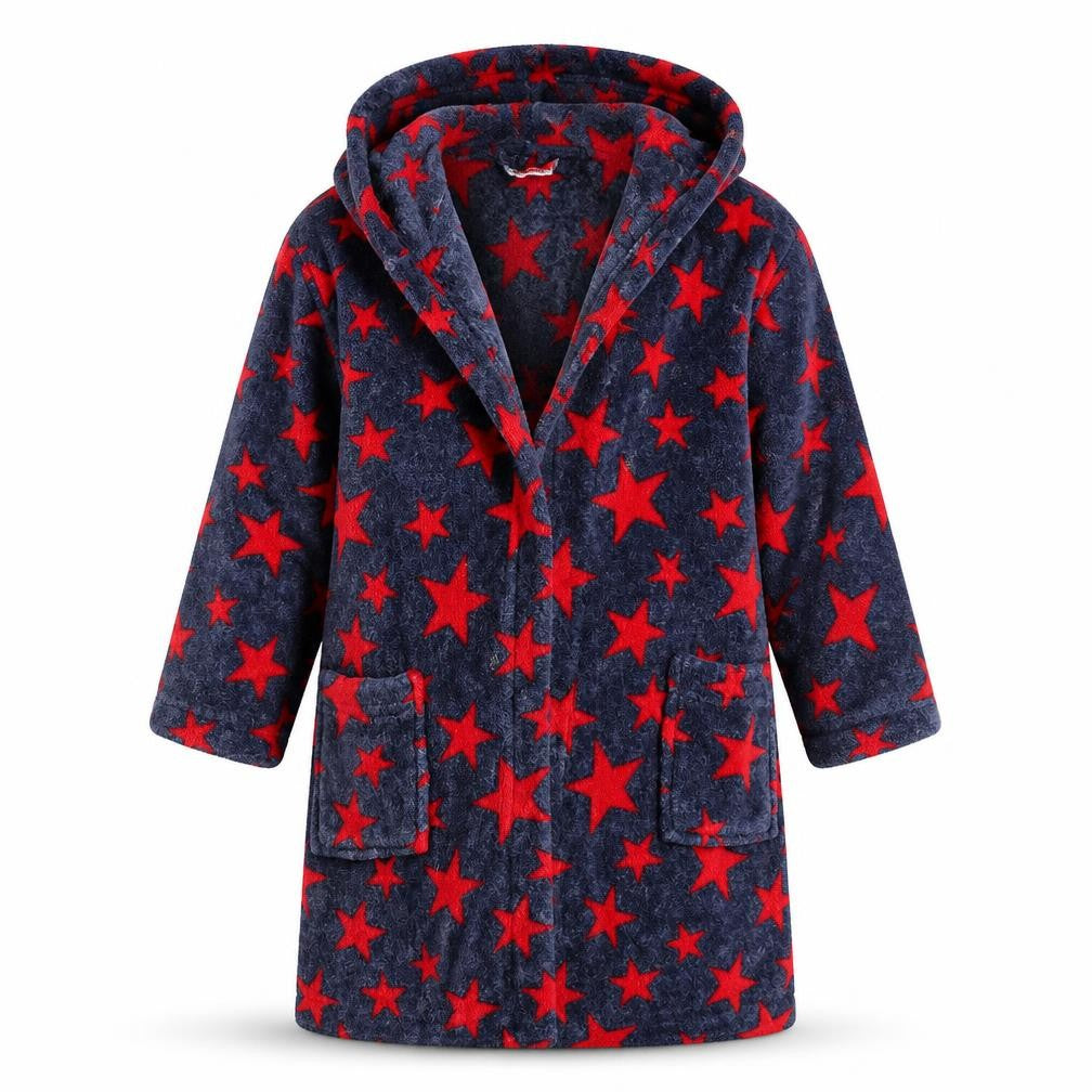 Blue Zoo Boys Blue Solid   Robe Size 5-6 Years