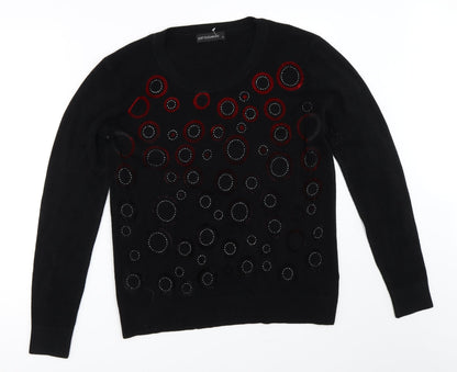 Just Elegance Womens Black   Pullover Jumper Size M