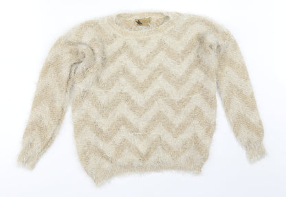 Katsuiti Womens Beige   Pullover Jumper Size M