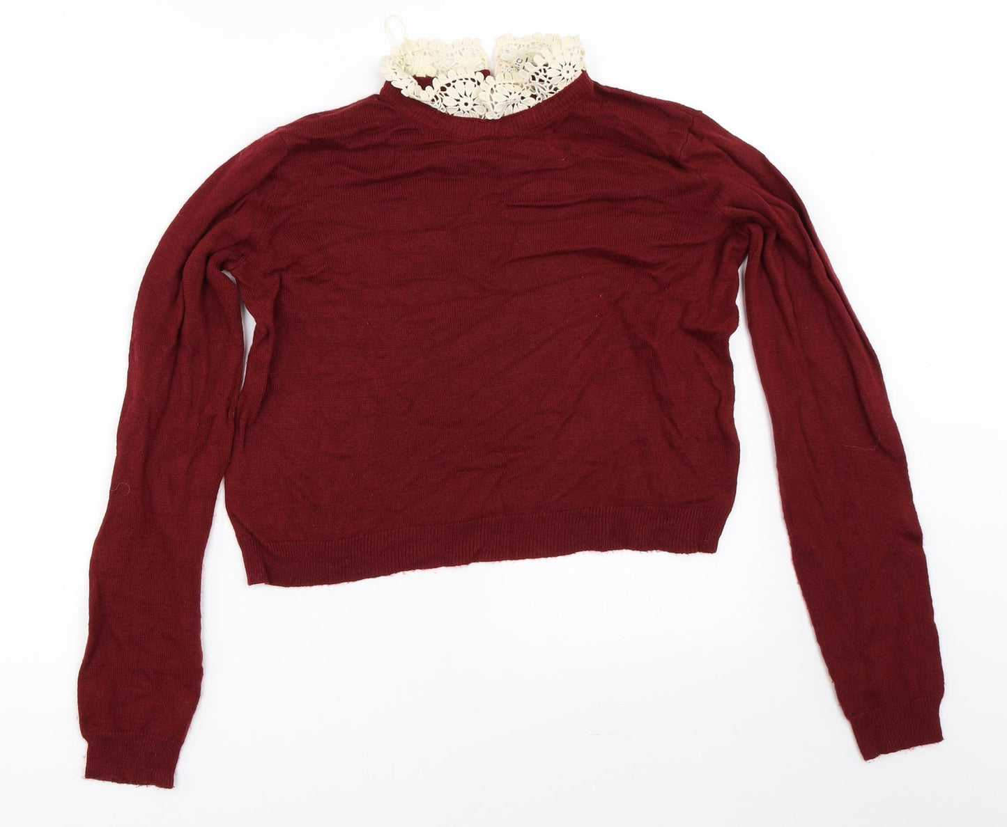 H&M Womens Red   Pullover Jumper Size S