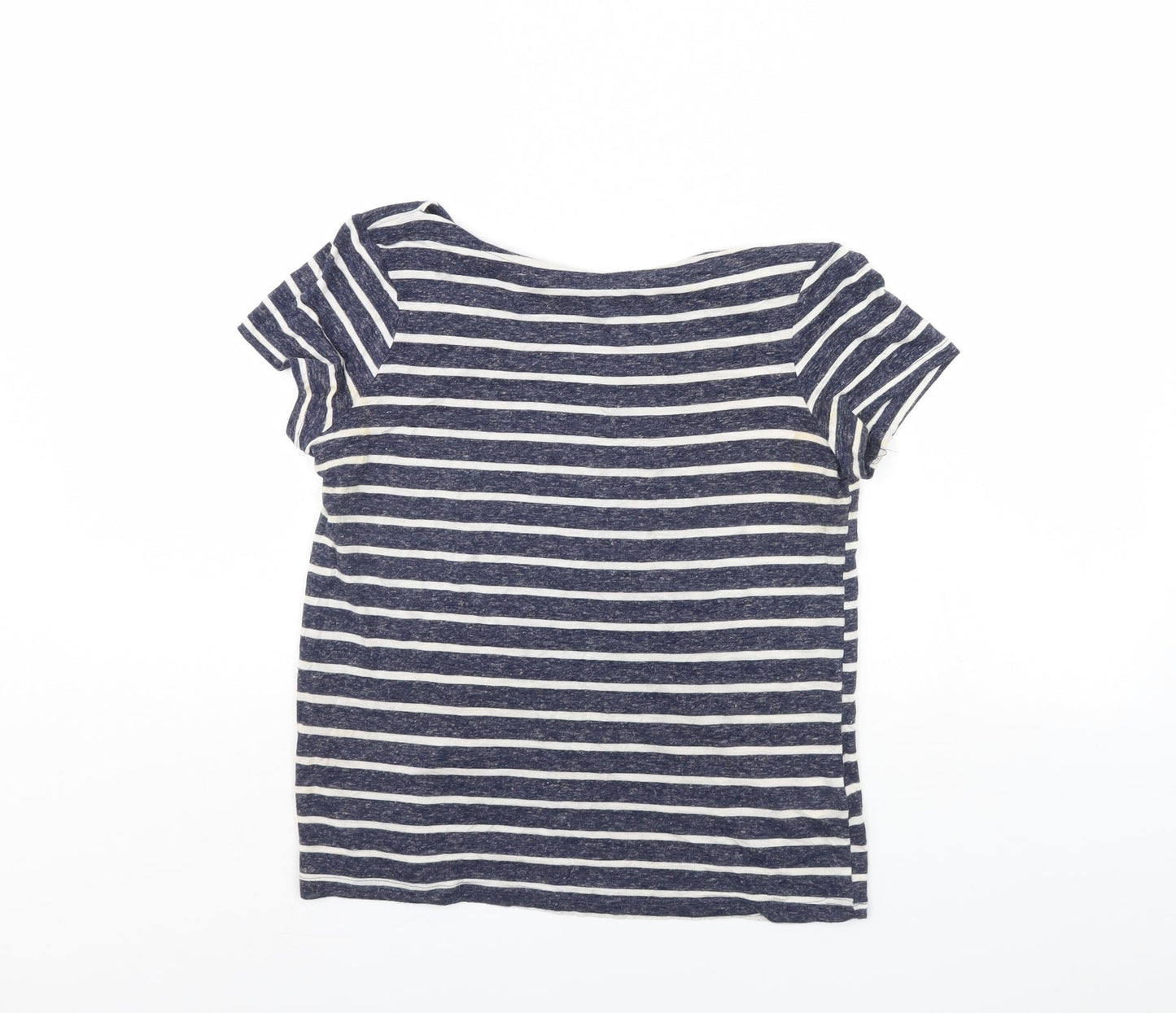 Atmosphere Womens Blue Striped  Cropped T-Shirt Size 6