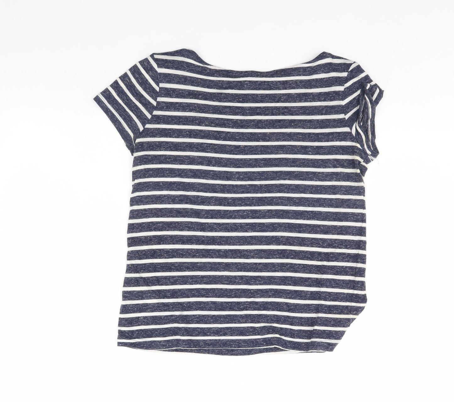 Atmosphere Womens Blue Striped  Cropped T-Shirt Size 6