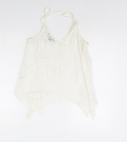 Back view of Atmosphere women’s ivory basic tank, size UK 8