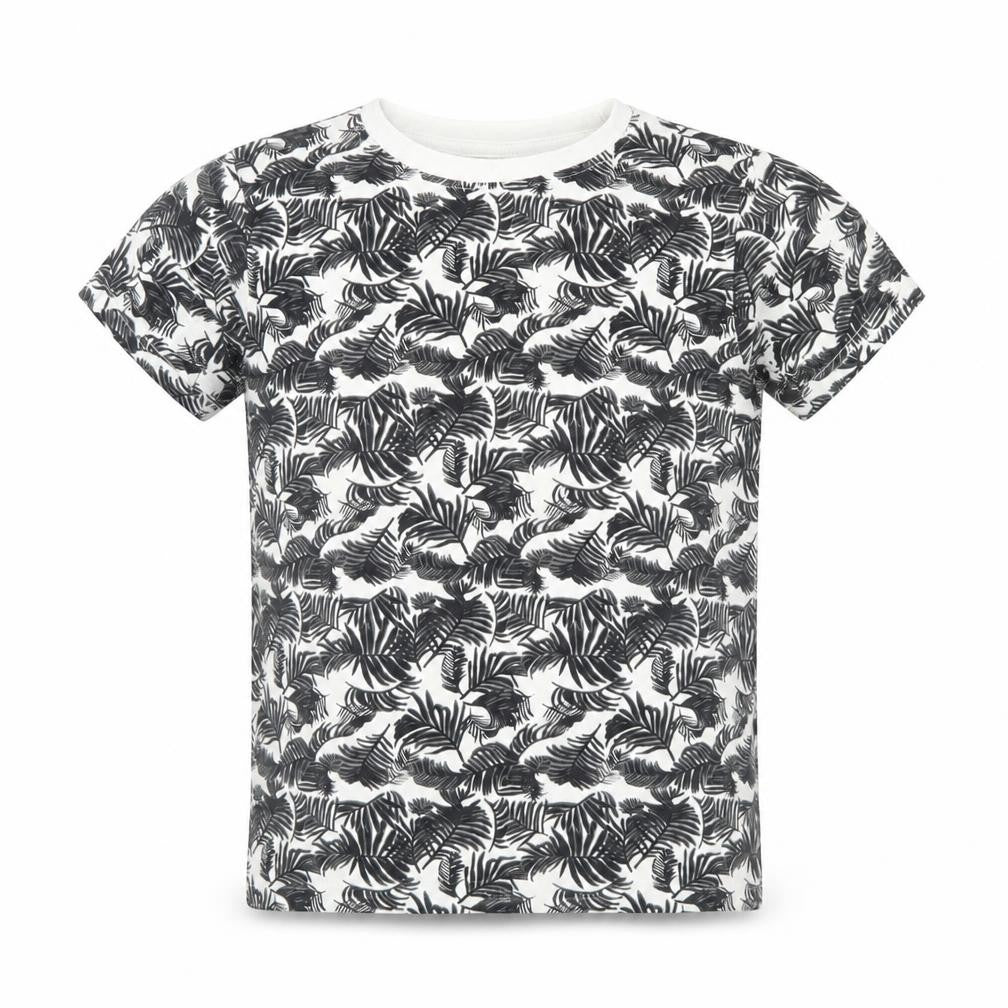 Primark Boys White Floral  Basic T-Shirt Size 9 Years