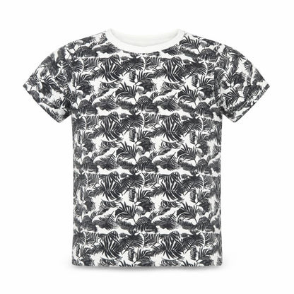 Primark Boys White Floral  Basic T-Shirt Size 9 Years