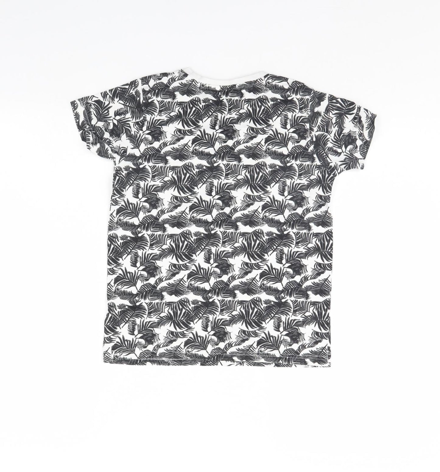 Primark Boys White Floral  Basic T-Shirt Size 9 Years