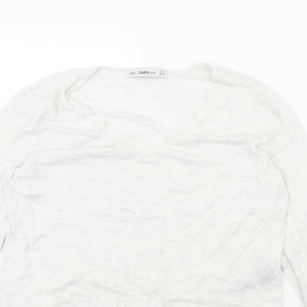 Zara Womens Grey   Pullover Jumper Size S
