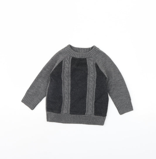 Nicholas Girls Grey   Pullover Jumper Size 2 Years