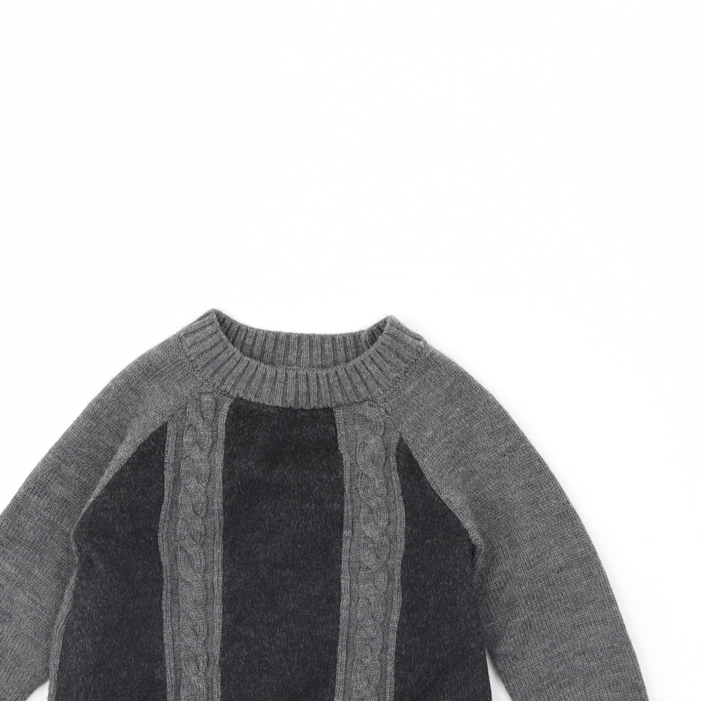 Nicholas Girls Grey   Pullover Jumper Size 2 Years