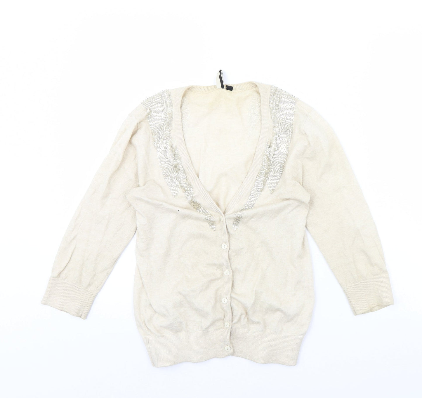 Topshop Womens Beige   Cardigan Jumper Size 12