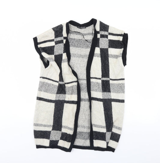 Atmosphere Womens Beige Check  Cardigan Jumper Size S