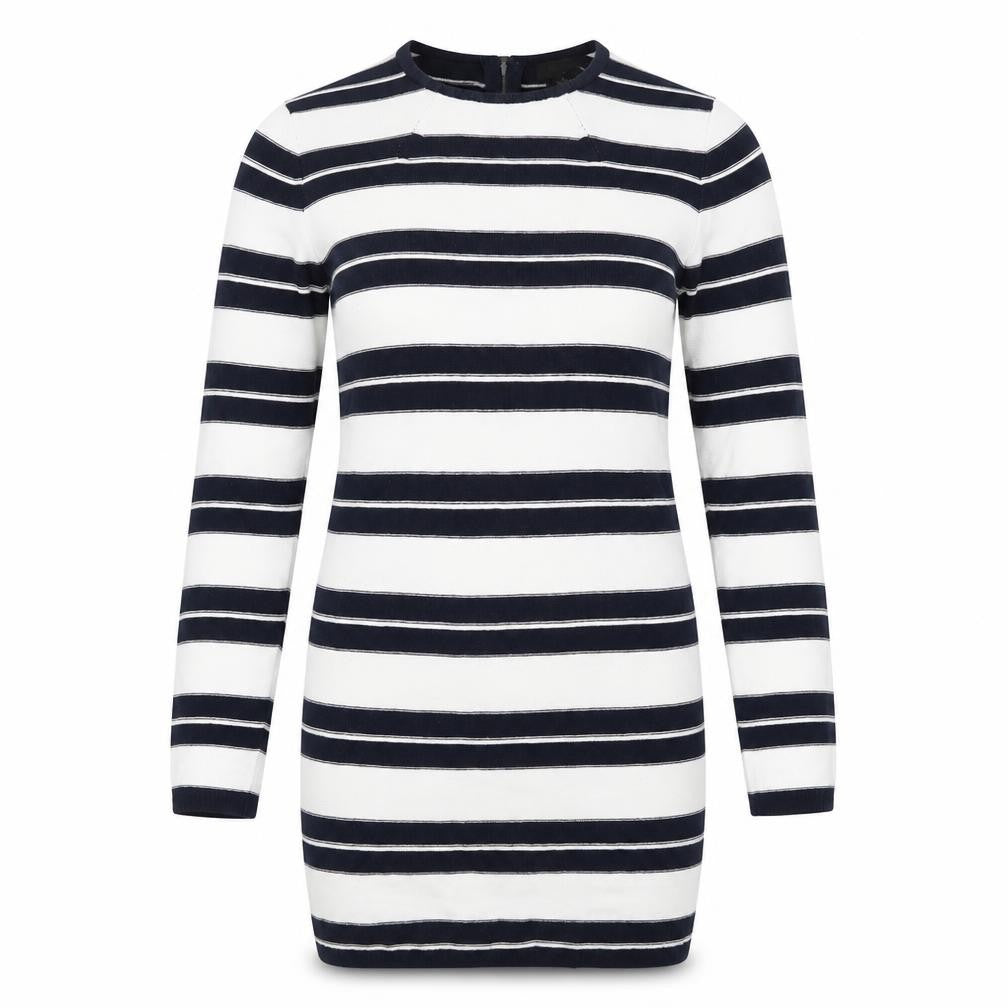 m&s Womens White Striped  Mini  Size 10