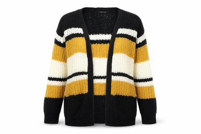 Select Womens Black Striped  Cardigan Jumper Size 10