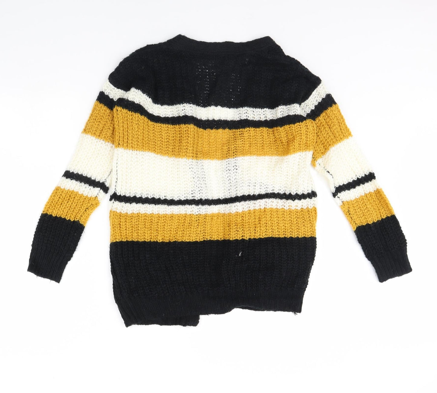 Select Womens Black Striped  Cardigan Jumper Size 10