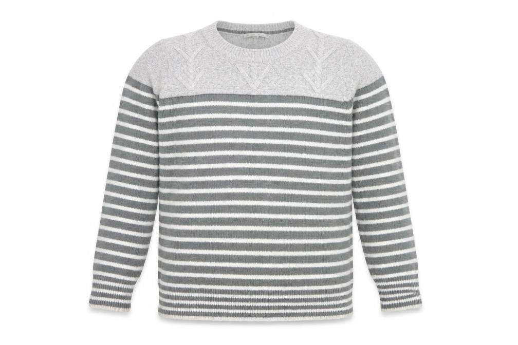 Gap Mens Grey Striped  Pullover Jumper Size XL