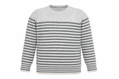 Gap Mens Grey Striped  Pullover Jumper Size XL