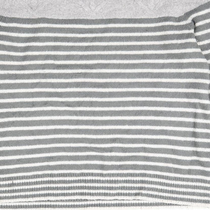 Gap Mens Grey Striped  Pullover Jumper Size XL