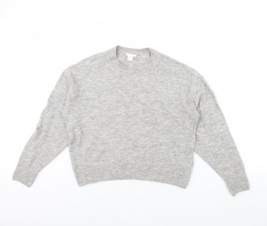 H&M Womens Grey   Pullover Jumper Size XS