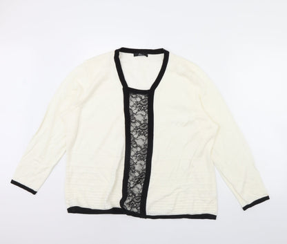 Bonmarché Womens Ivory Pullover Jumper Size XL