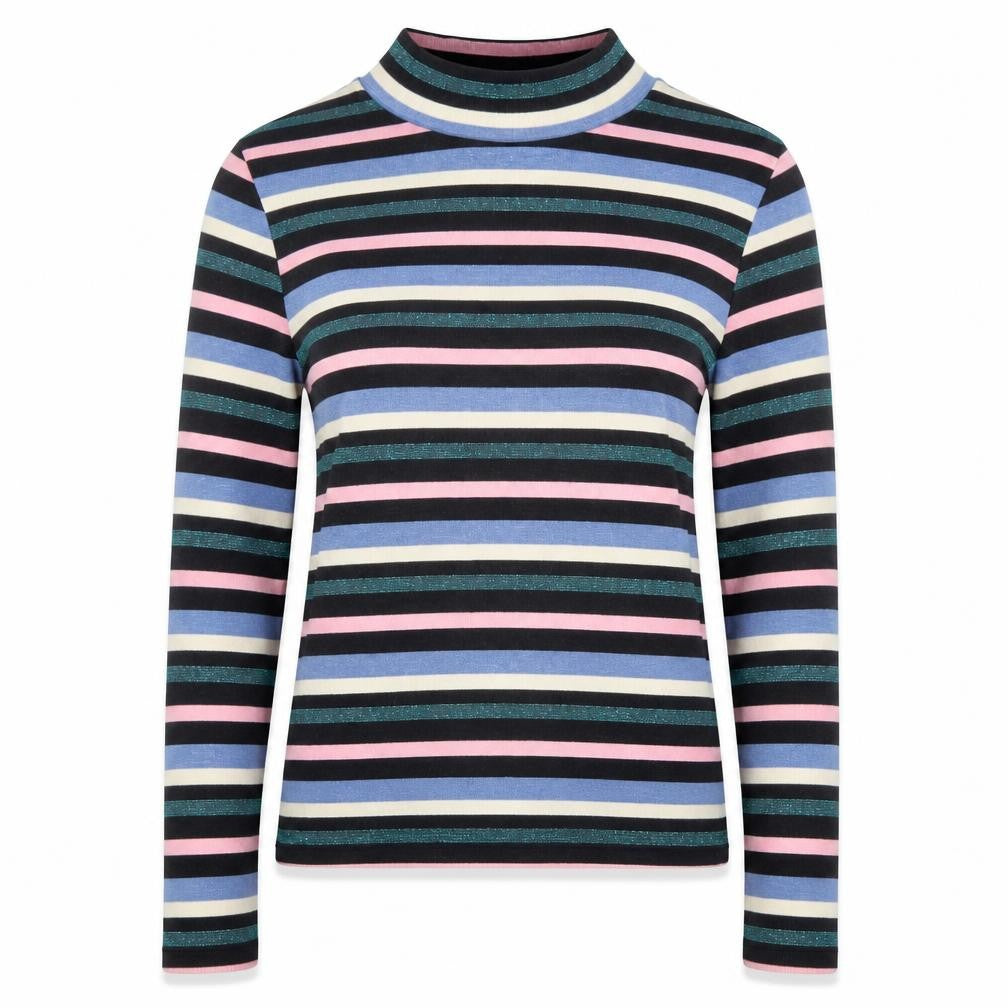 Divided Womens Black Striped  Pullover Jumper Size S