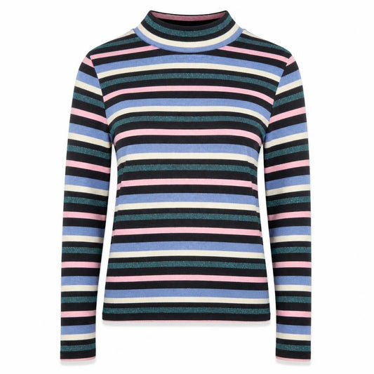 Divided Womens Black Striped  Pullover Jumper Size S