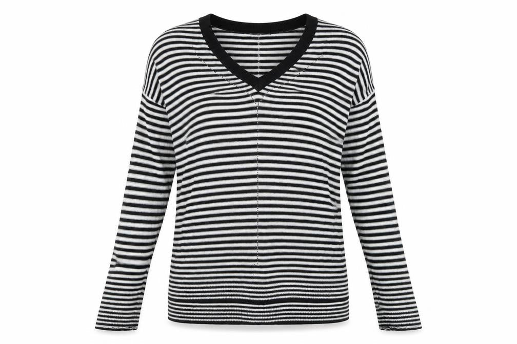 NEXT Womens Black Striped  Pullover Jumper Size 12