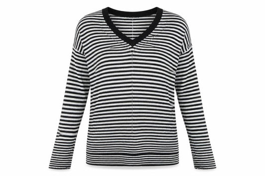 Next Womens Black Striped  Pullover Jumper Size 12