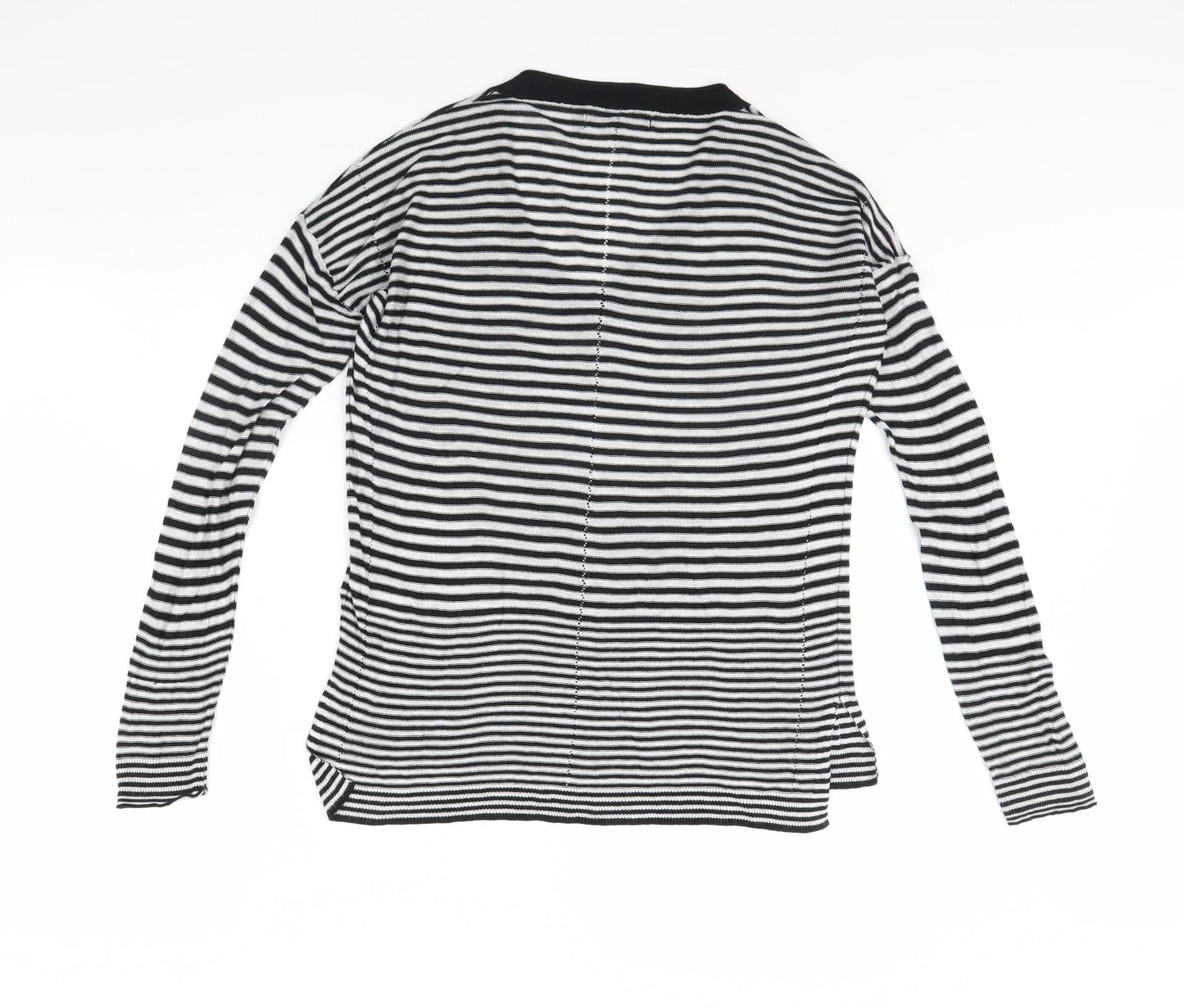 NEXT Womens Black Striped  Pullover Jumper Size 12