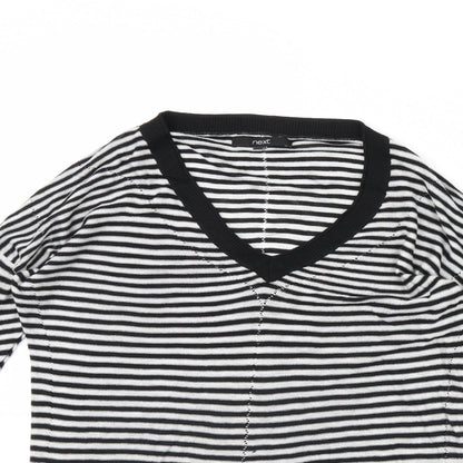 Next Womens Black Striped  Pullover Jumper Size 12