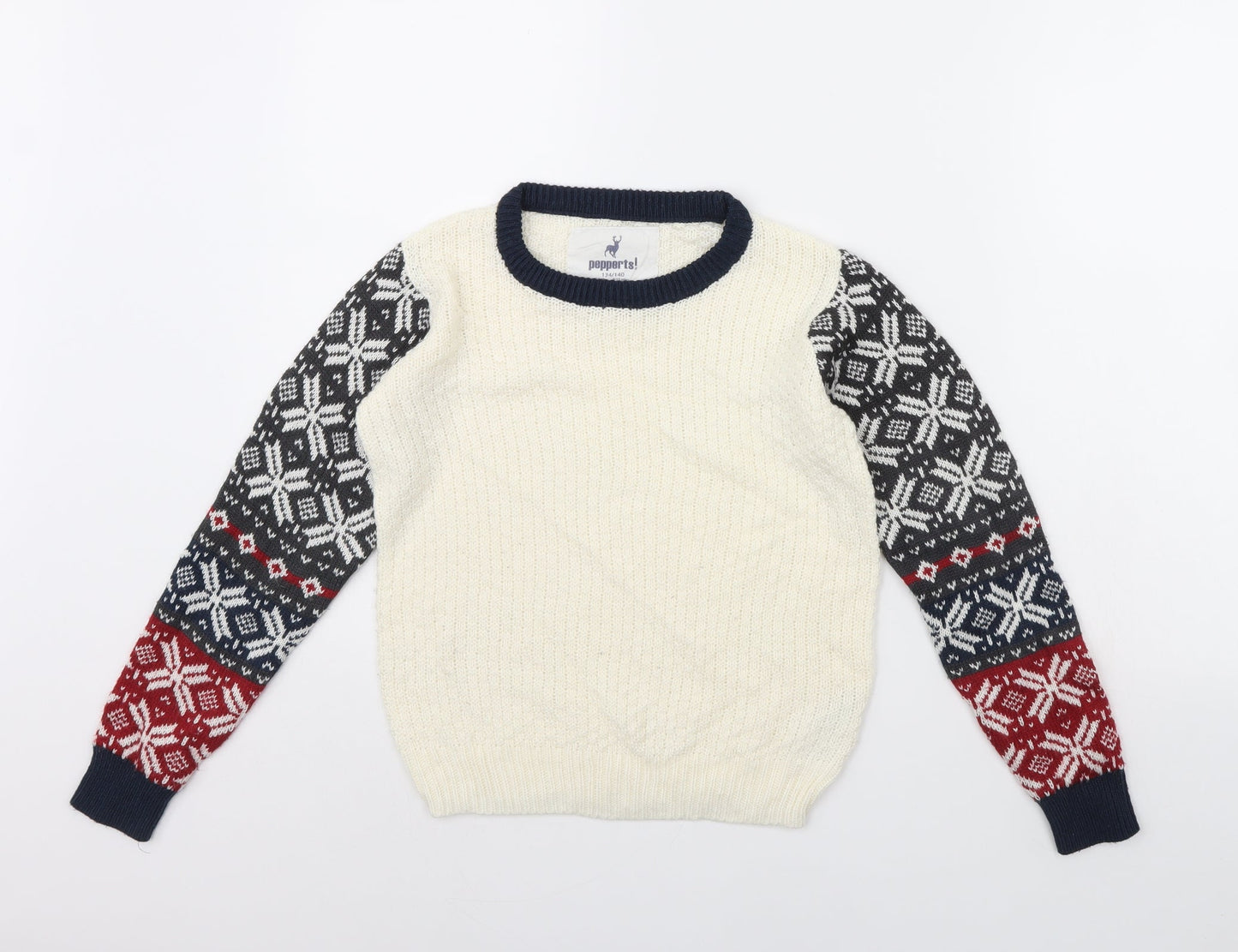 pepperts Boys Ivory   Pullover Jumper Size 8 Years
