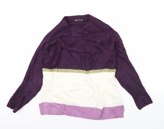 m&s Womens Purple   Pullover Jumper Size M