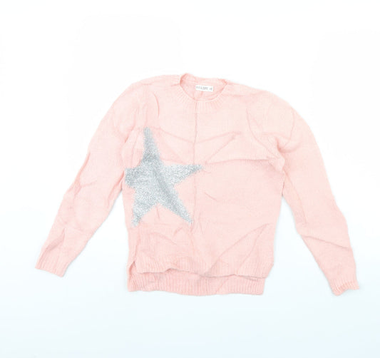 kite & cosmic Girls Pink   Pullover Jumper Size 9 Years  - STAR