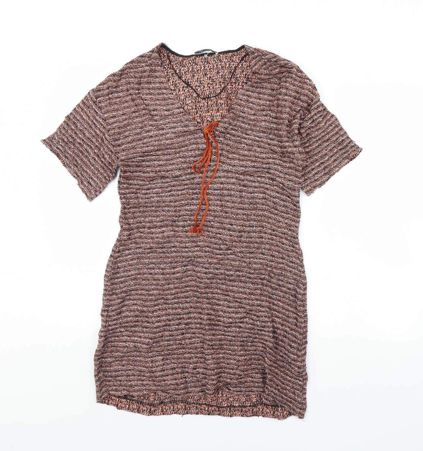 Zara Womens Brown Striped  Mini  Size S