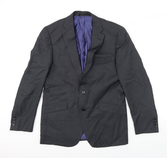 M&S Mens Grey   Jacket Blazer Size M  - Shoulder Pads