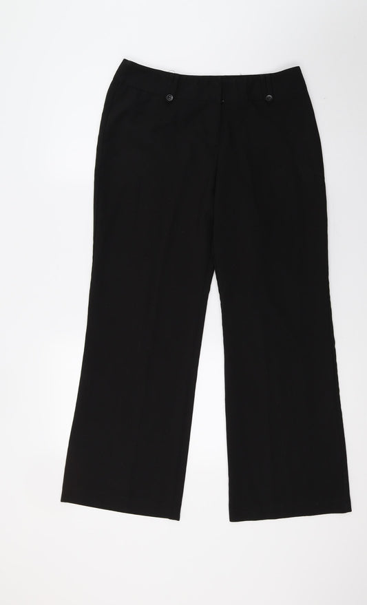 Dorothy Perkins Womens Black   Trousers  Size 12 L26 in