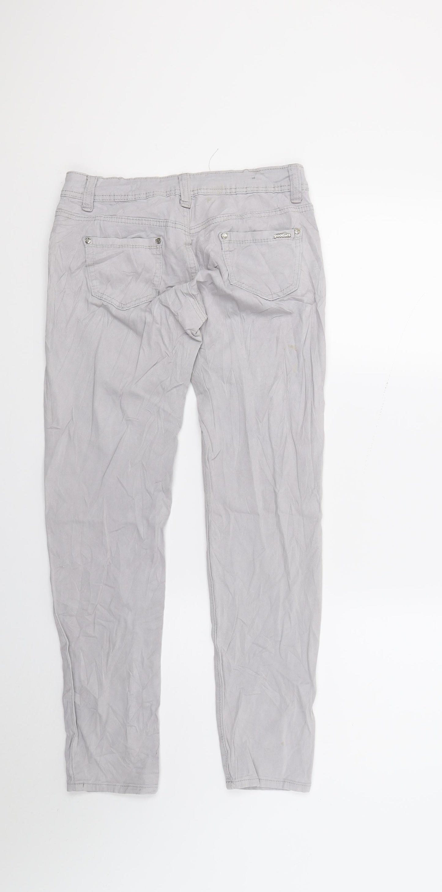Preworn Womens Grey  Denim Skinny Jeans Size 8 L26 in
