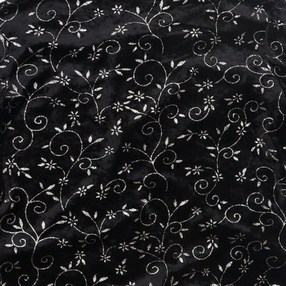 Suchita Womens Black Floral  Basic T-Shirt Size 2