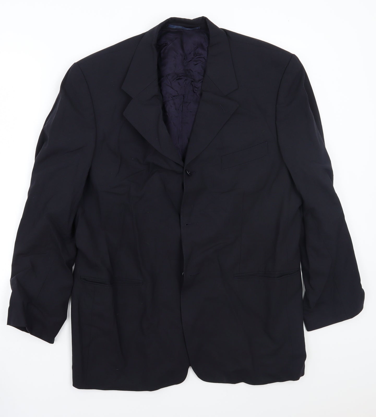 Detail Womens Blue  Ramie Jacket Blazer Size 40