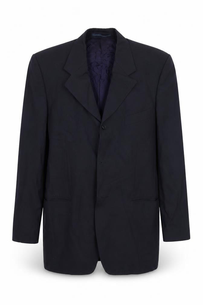 Detail Womens Blue  Ramie Jacket Blazer Size 40