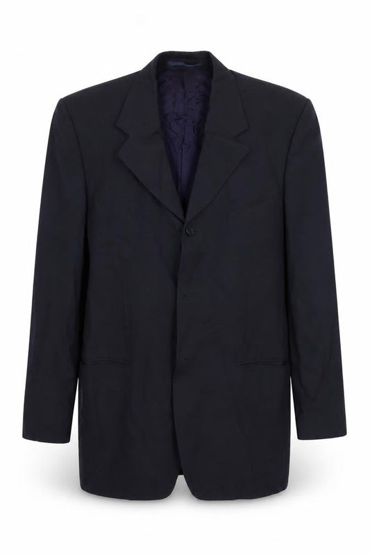 Detail Womens Blue  Ramie Jacket Blazer Size 40