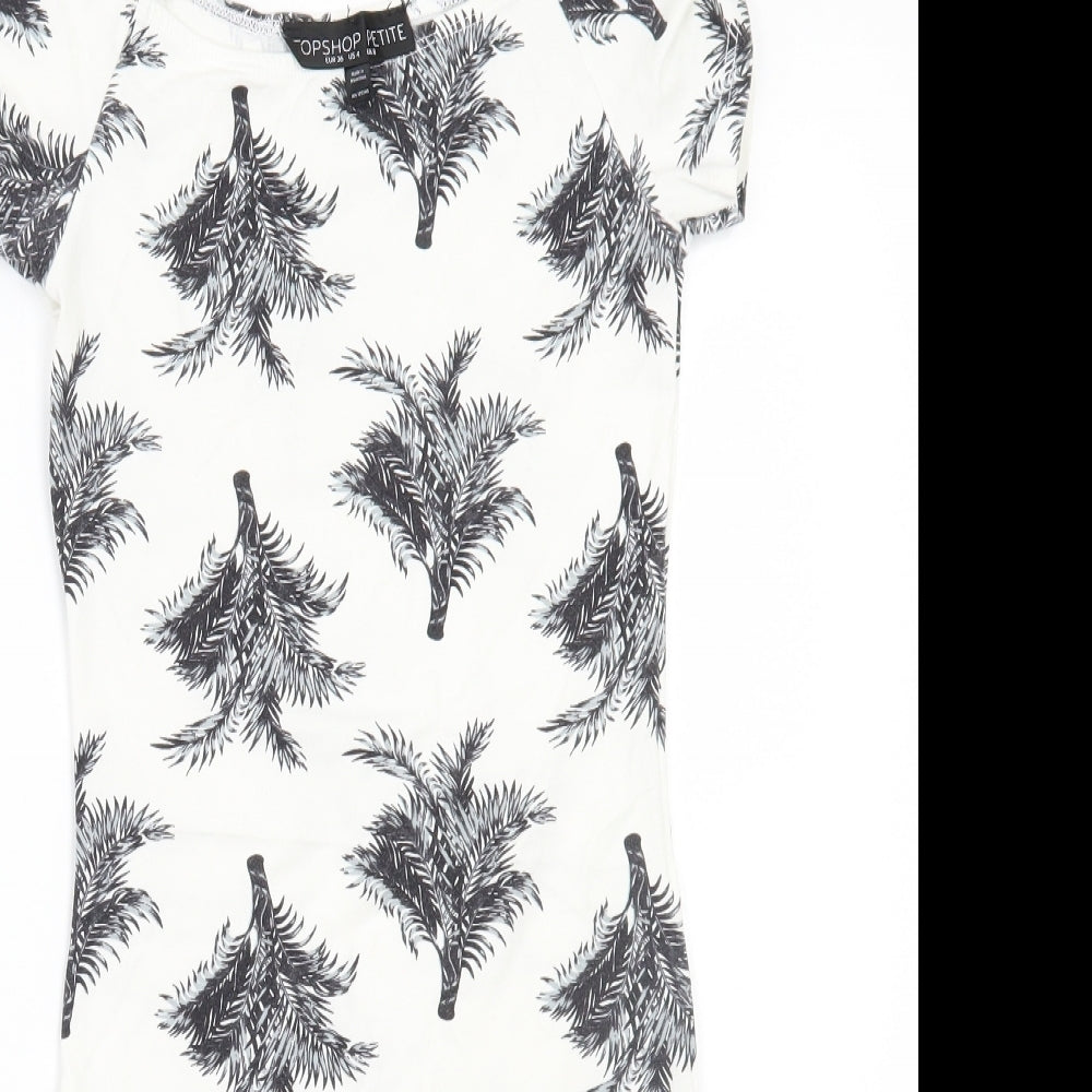 Topshop Womens White   A-Line  Size 8
