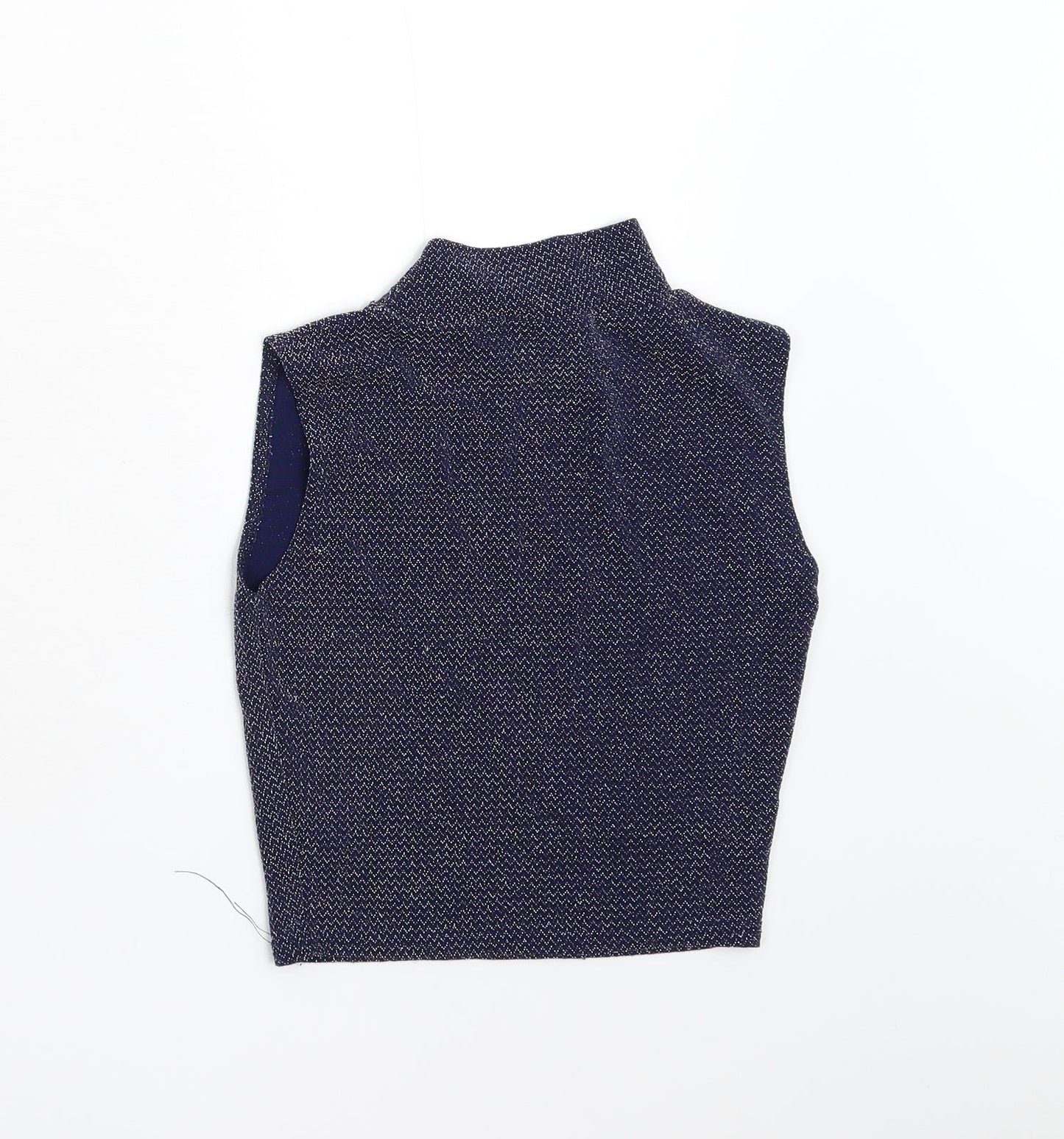 Fashion Union Womens Blue  Knit Basic Tank Size 6